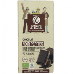 Tablette de chocolat noir équitable 70 %